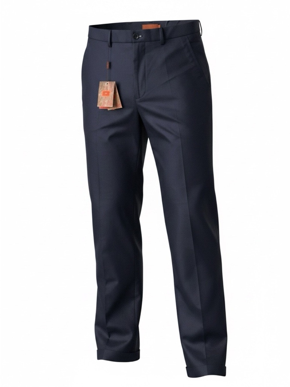 Etro Navy Cotton Dress Pants Regular Fit